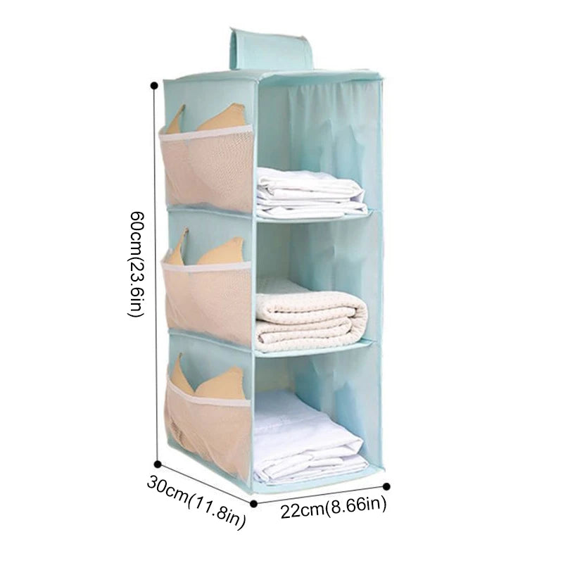 Hanging Closet Organizer - Multi-Layer Bra & Sock Storage