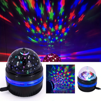 Starry Sky Galaxy Lamp: LED Night Light & Sound Active Projector