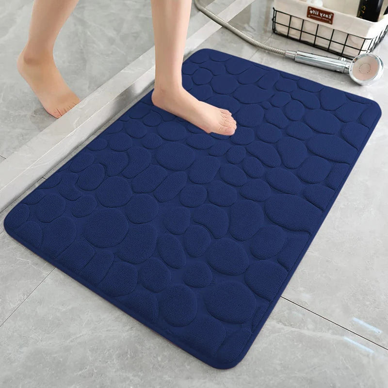 Cobblestone Embossed Door Mat - Non-Slip, Absorbent, 40x60cm