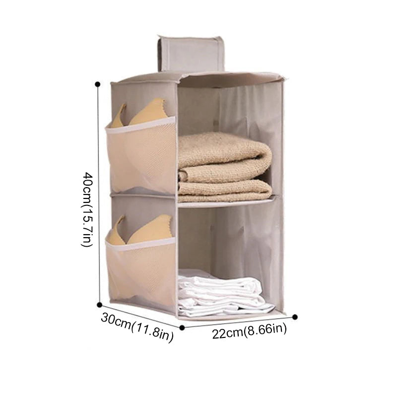 Hanging Closet Organizer - Multi-Layer Bra & Sock Storage