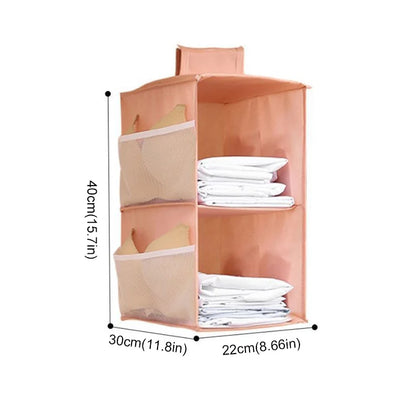 Hanging Closet Organizer - Multi-Layer Bra & Sock Storage