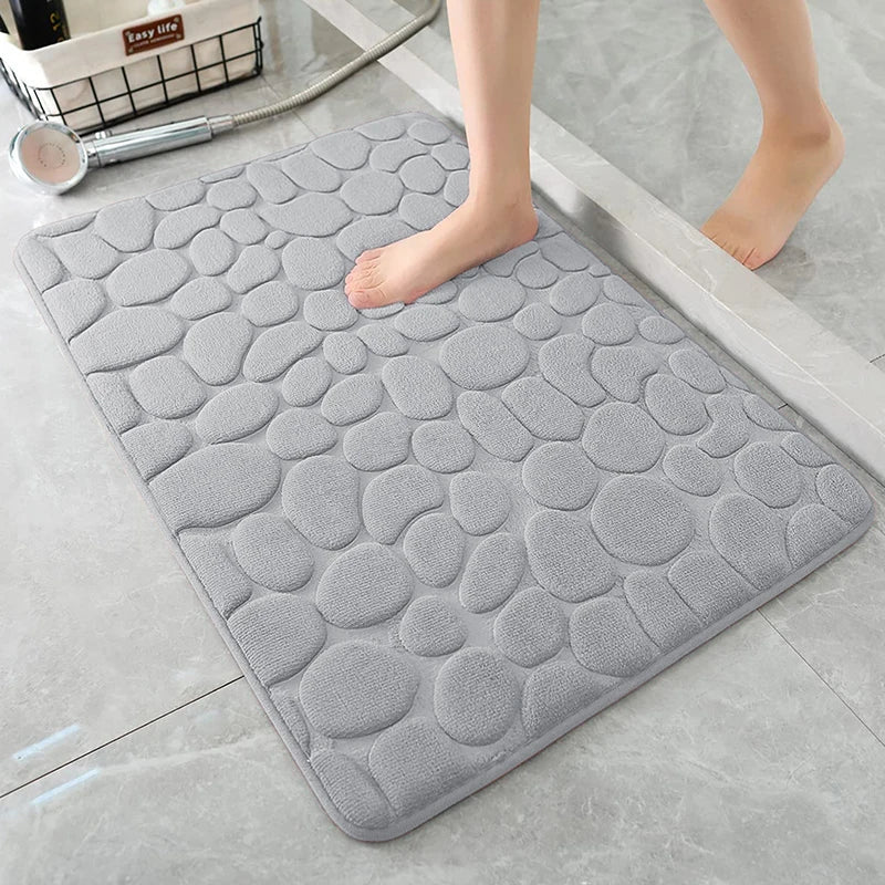 Cobblestone Embossed Door Mat - Non-Slip, Absorbent, 40x60cm