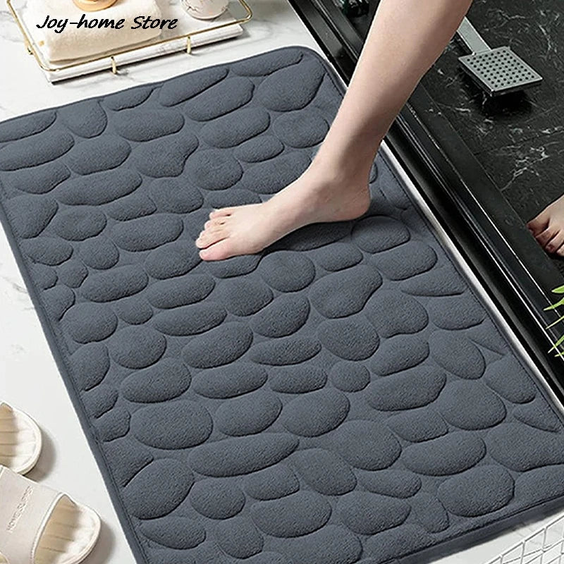 Cobblestone Embossed Door Mat - Non-Slip, Absorbent, 40x60cm