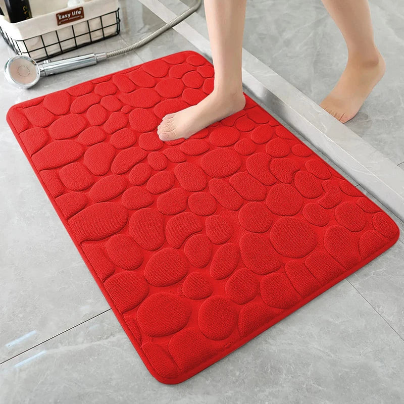 Cobblestone Embossed Door Mat - Non-Slip, Absorbent, 40x60cm