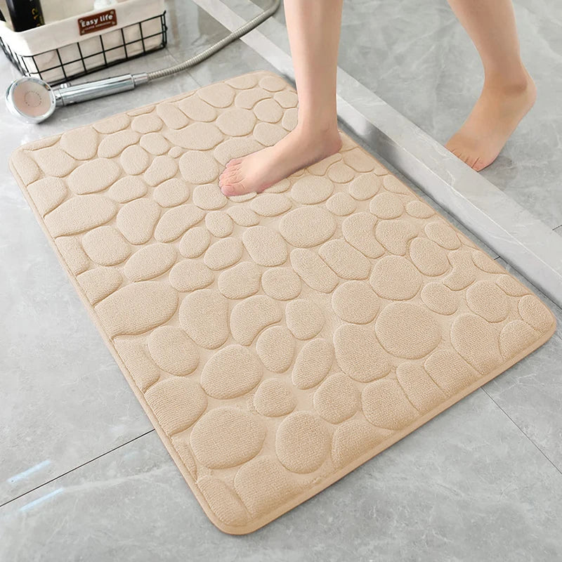 Cobblestone Embossed Door Mat - Non-Slip, Absorbent, 40x60cm