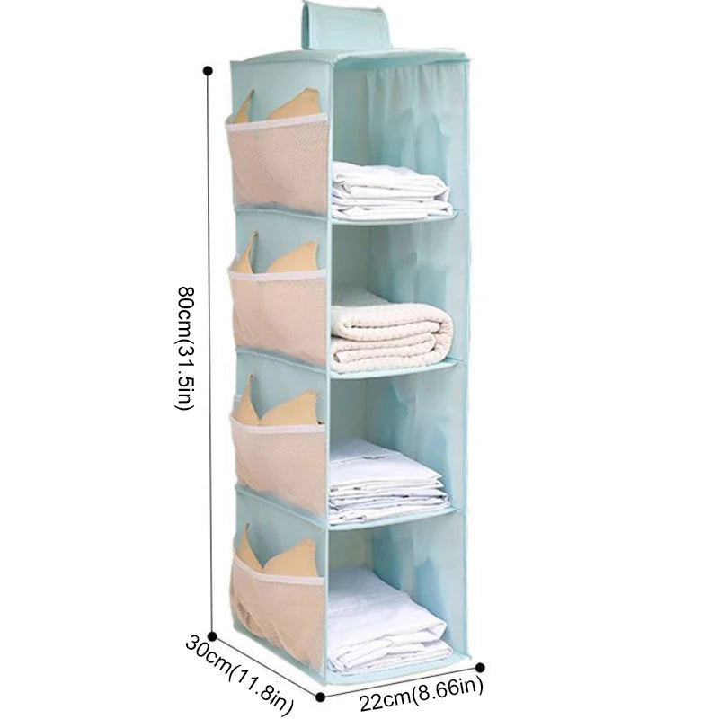 Hanging Closet Organizer - Multi-Layer Bra & Sock Storage