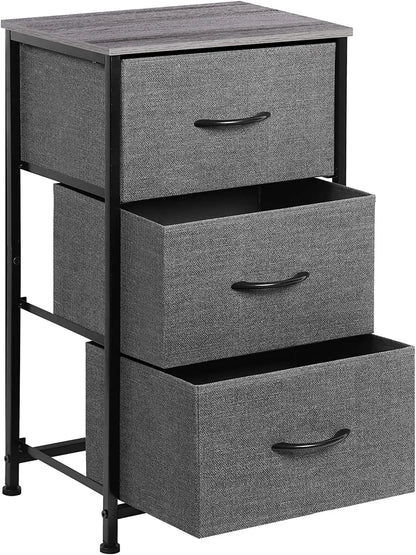 Tall Dresser Storage with 3 Fabric Drawers - Versatile Organizer