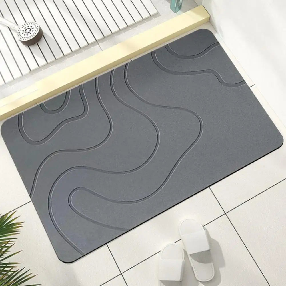 Odor-Resistant Stone Bath Mat - Quick-Dry Diatom Mud Mat