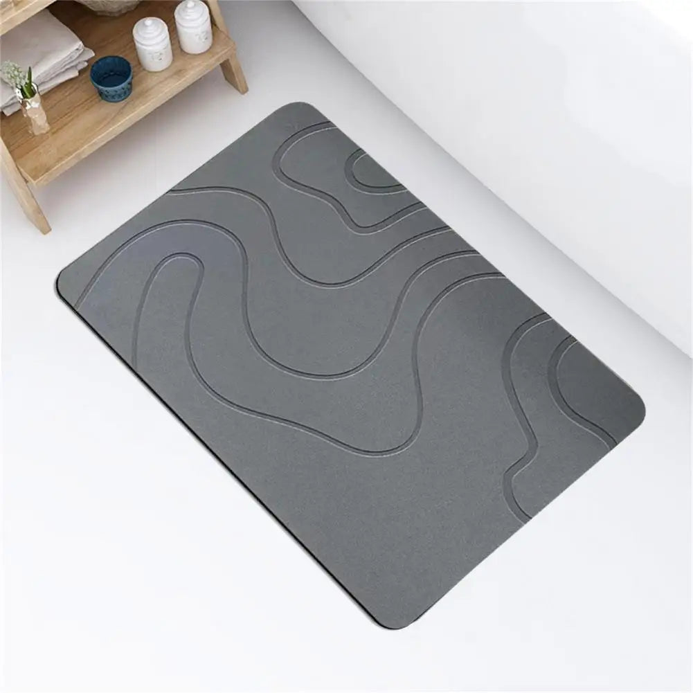 Odor-Resistant Stone Bath Mat - Quick-Dry Diatom Mud Mat