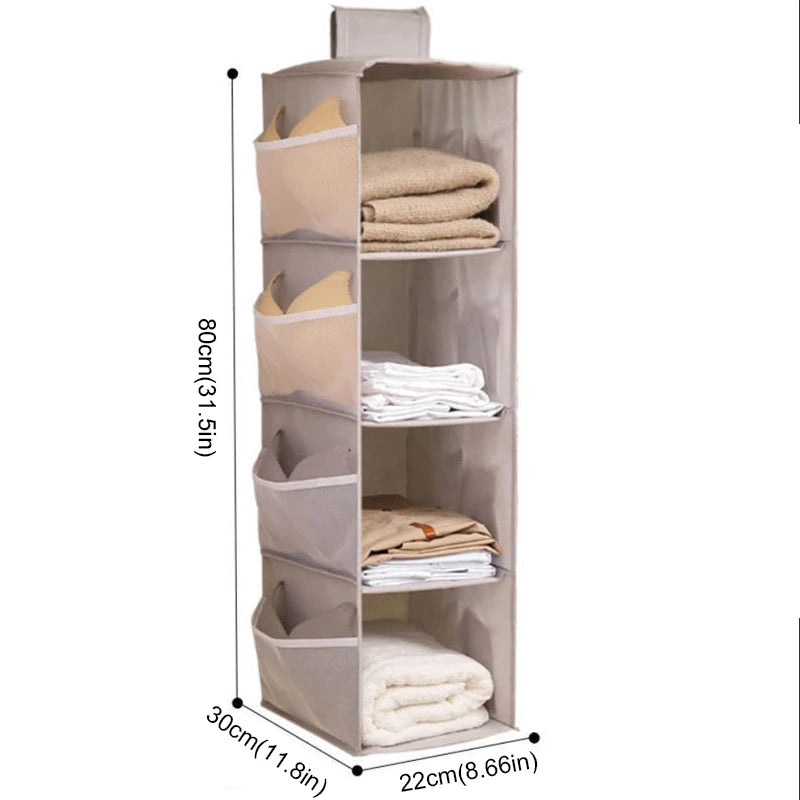 Hanging Closet Organizer - Multi-Layer Bra & Sock Storage