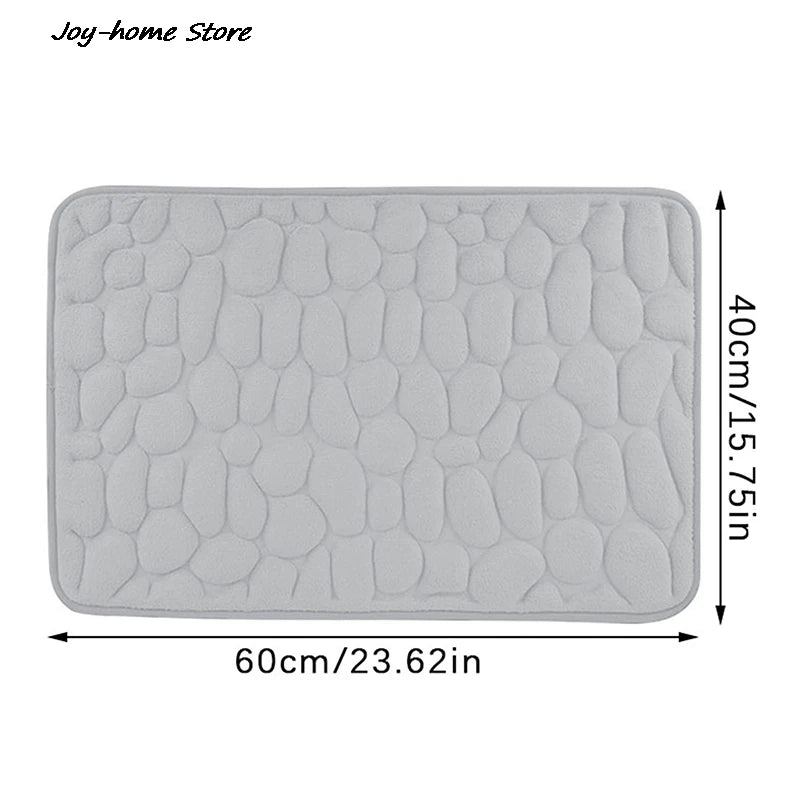 Cobblestone Embossed Door Mat - Non-Slip, Absorbent, 40x60cm