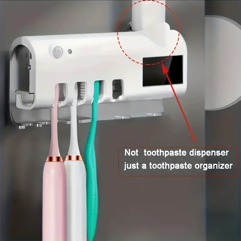 Automatic Toothbrush & Toothpaste Dispenser Set - Wall Mounted