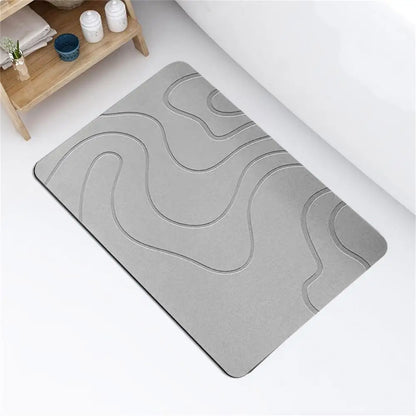 Odor-Resistant Stone Bath Mat - Quick-Dry Diatom Mud Mat