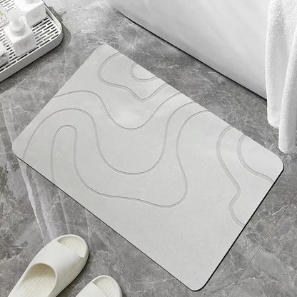 Odor-Resistant Stone Bath Mat - Quick-Dry Diatom Mud Mat