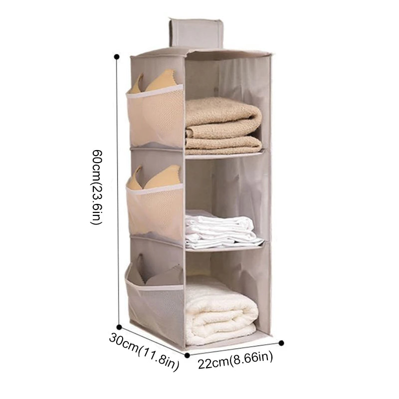 Hanging Closet Organizer - Multi-Layer Bra & Sock Storage