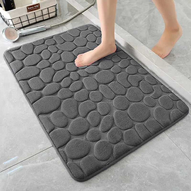 Cobblestone Embossed Door Mat - Non-Slip, Absorbent, 40x60cm