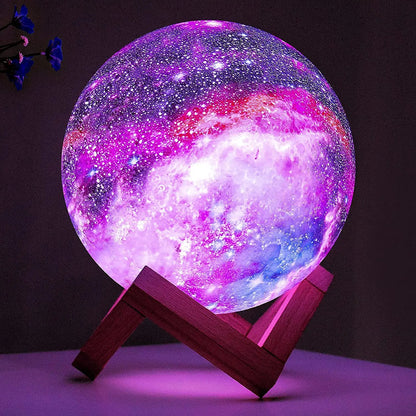 LED 3D Star Moon Light - 16 Colors, Remote & Touch Control